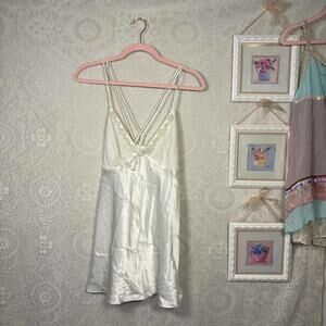 vintage silky bridal beaded slip dress